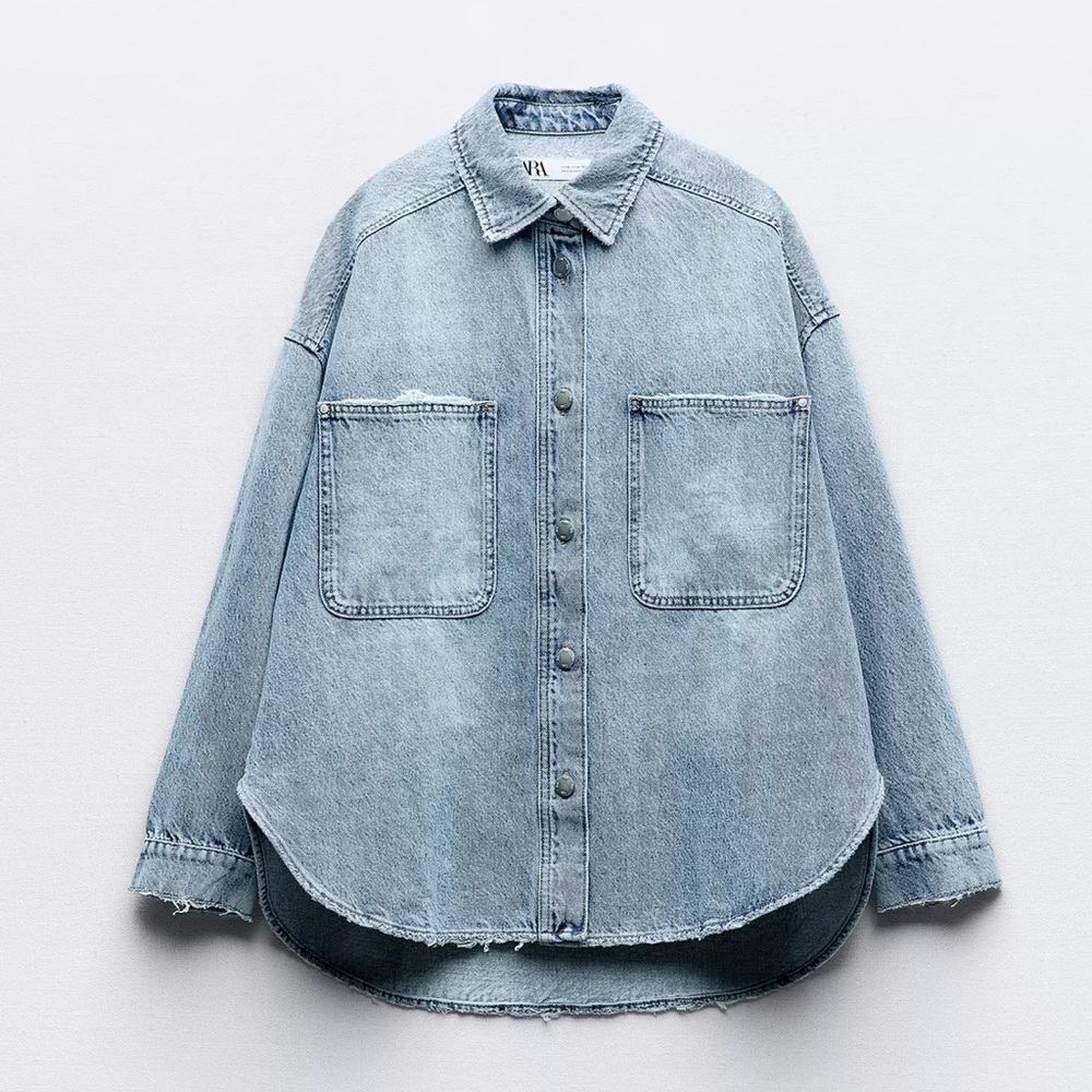 Zara Blue Jean Jacket Classic Denim Style
